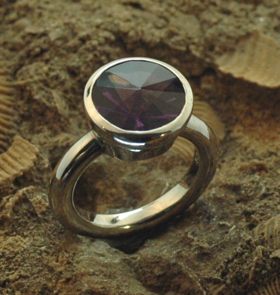 Amethyst-Ring Silber Fancycut